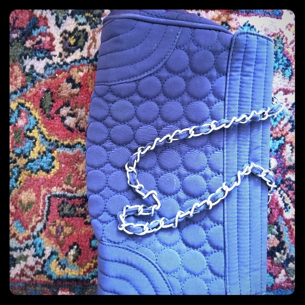 Vera bradey navy clutch